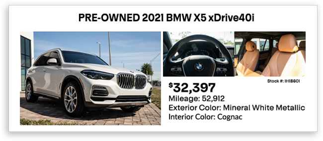 PRE-OWNED 2021 BMW X5 xDrive40i