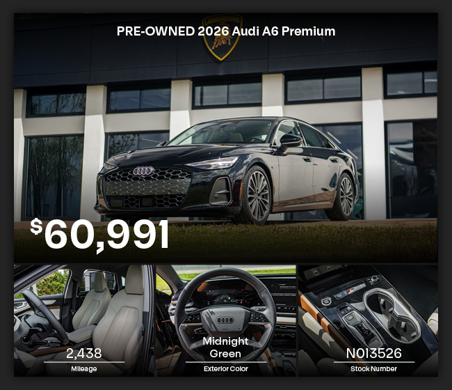 PRE-OWNED 2026 Audi A6 offer