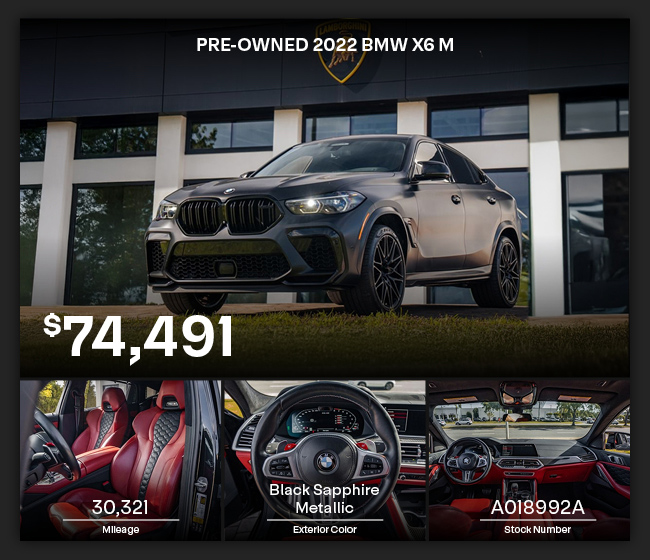 PRE-OWNED 2022 BMW X6 M offer