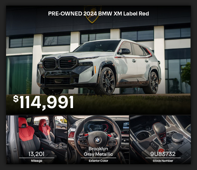 PRE-OWNED 2024 BMW XM Label Red offer