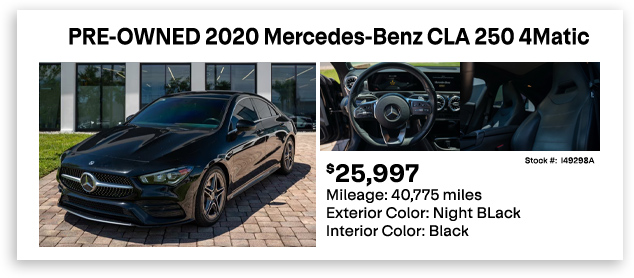 preowned Mercedes-Benz CLA