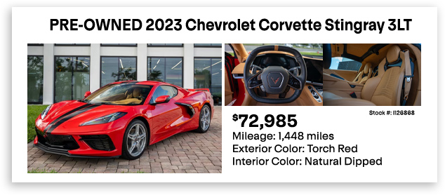 Pre-Owned Corvette Stingray
