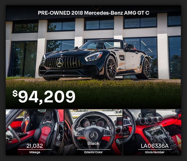PRE-OWNED 2018 Mercedes-Benz AMG GT offer