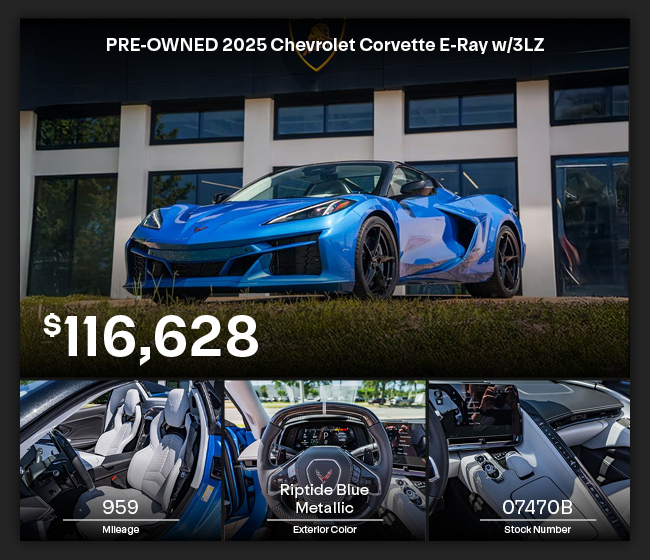 PRE-OWNED 2025 Chevrolet Corvette E-Ray w/3LZ offer