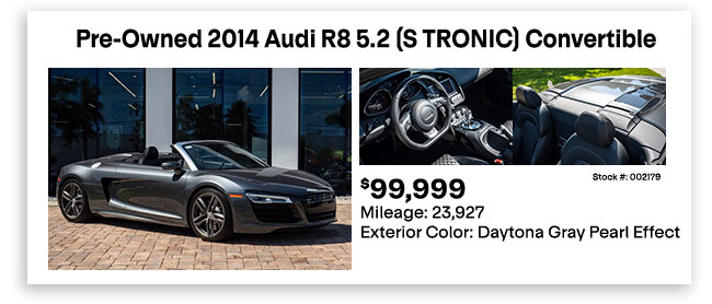 Pre-Owned 2014 Audi R8 5.2 S tronic Convertible