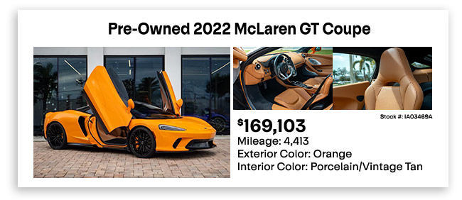 Pre-Owned 2022 McLaren GT Coupe