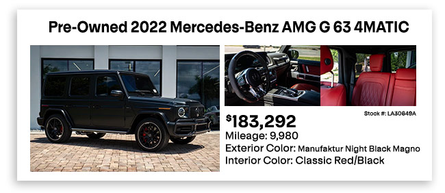 Pre-Owned 2022 Mercedes-Benz AMG G 63 4Matic