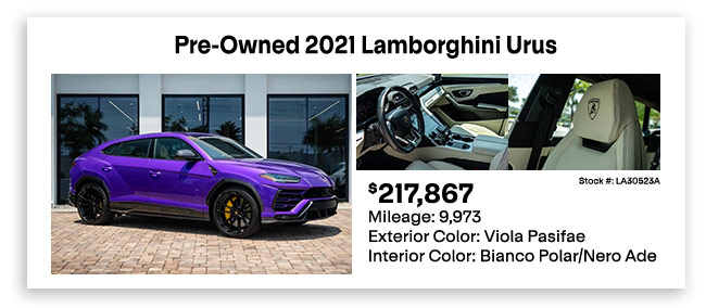 Pre-Owned 2021 Lamborghini Urus