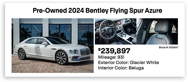 Pre-Owned 2024 BENTLEY FLYING SPUR AZURE