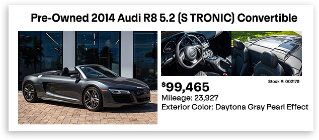 Pre-Owned 2014 Audi R8 5.2 S tronic Convertible