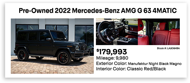 Pre-Owned 2022 Mercedes-Benz AMG G 63 4Matic