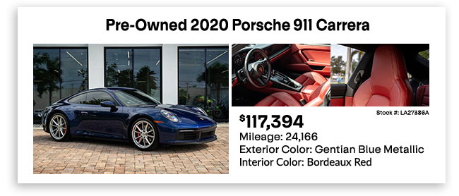 Pre-Owned 2020 Porsche 911 Carrera