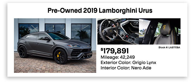 Pre-Owned 2019 Lamborghini Urus