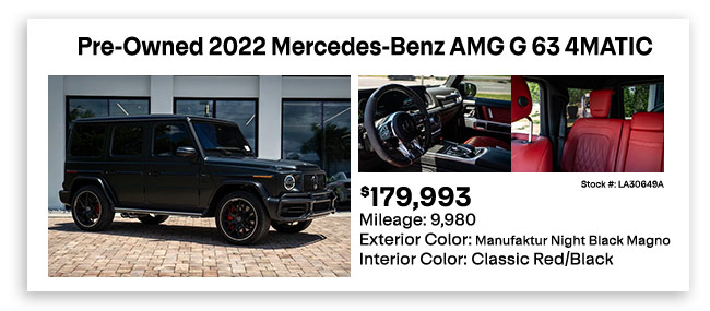 Pre-Owned 2022 Mercedes-Benz AMG G 63