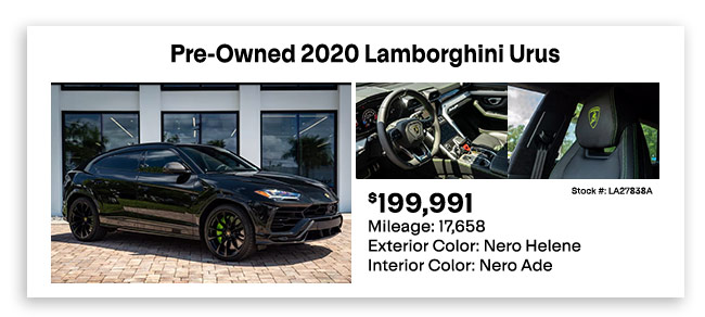 Pre-Owned  2020 Lamborghini Urus