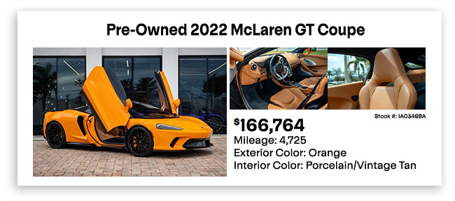 Pre-Owned 2022 McLaren GT Coupe