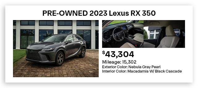 pre-owned Lexus special offer