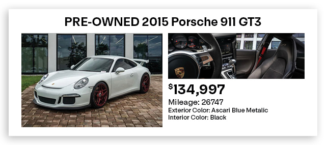pre-owned Porsche 911 special offer