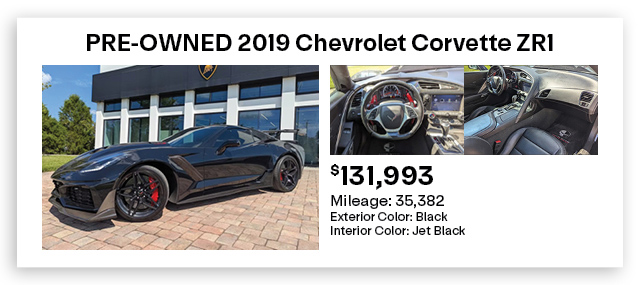 pre-owned Chevy Corvette special offer