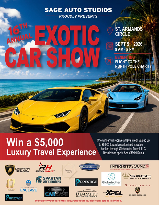 16th annual exotic car show and win luxury travel experience