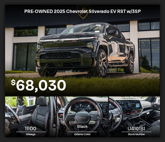 PRE-OWNED 2025 Chevrolet Silverado EV RST w/3SP