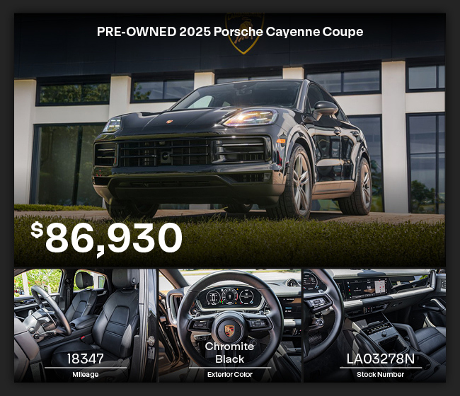 PRE-OWNED 2025 Porsche Cayenne Coupe offer