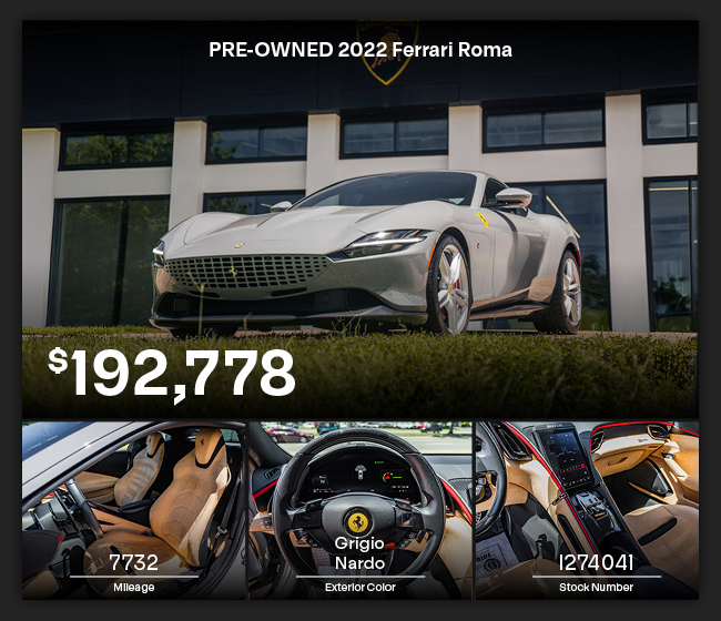 PRE-OWNED 2022 Ferrari Roma