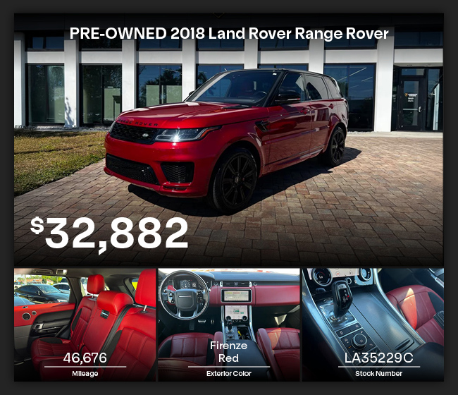 pre-owned 2018 Land Rover Range Rover Sport special offer