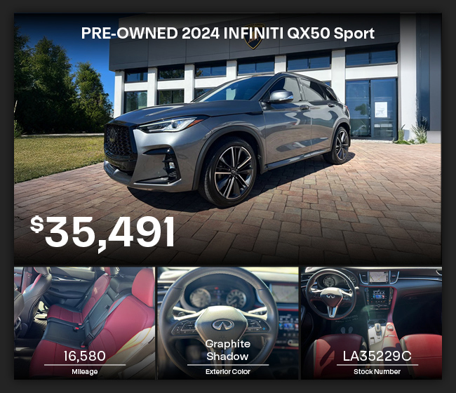 pre-owned 2024 INFINITI QX50 special offer
