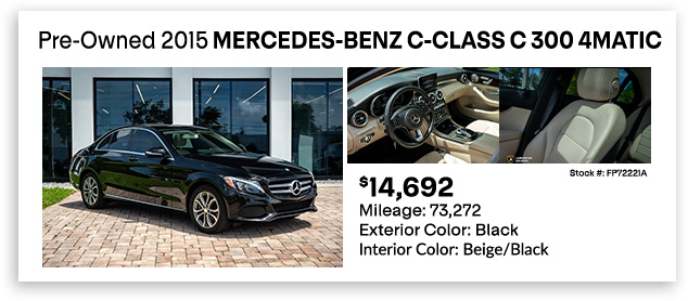 Pre-Owned 2015 Mercedes-Benz C-Class
