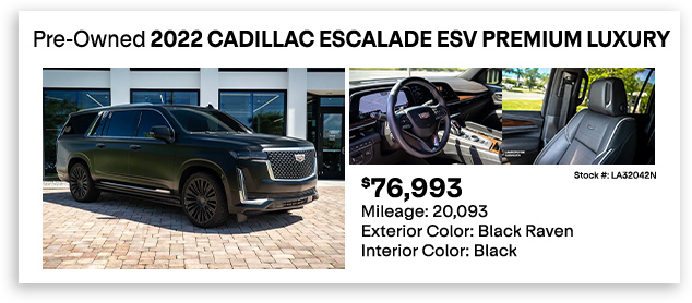 Pre-Owned 2022 CADILLAC Escalade ESV