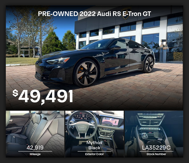 PRE-OWNED 2022 Audi RS E-Tron GT offer