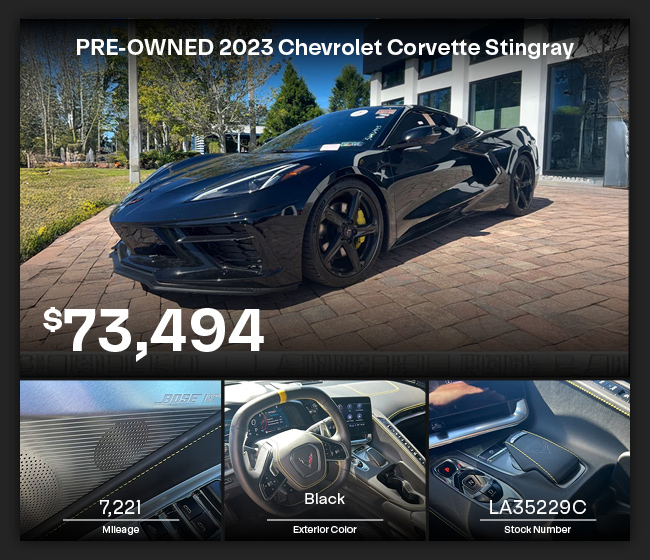 PRE-OWNED 2023 Chevrolet Corvette Stingray offer