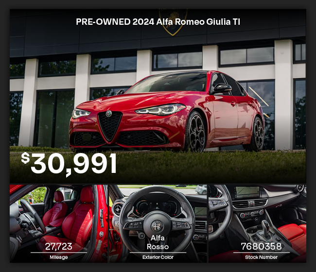 PRE-OWNED	2024 Alfa Romeo	Giulia 	TI