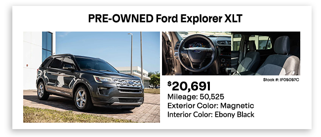 PRE-OWNED Ford Explorer XLT