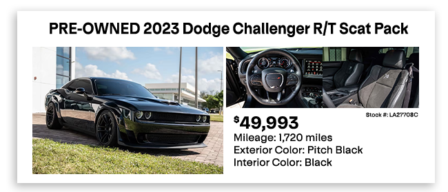 PRE-OWNED 2023 Dodge Challenger R/T Scat Pack