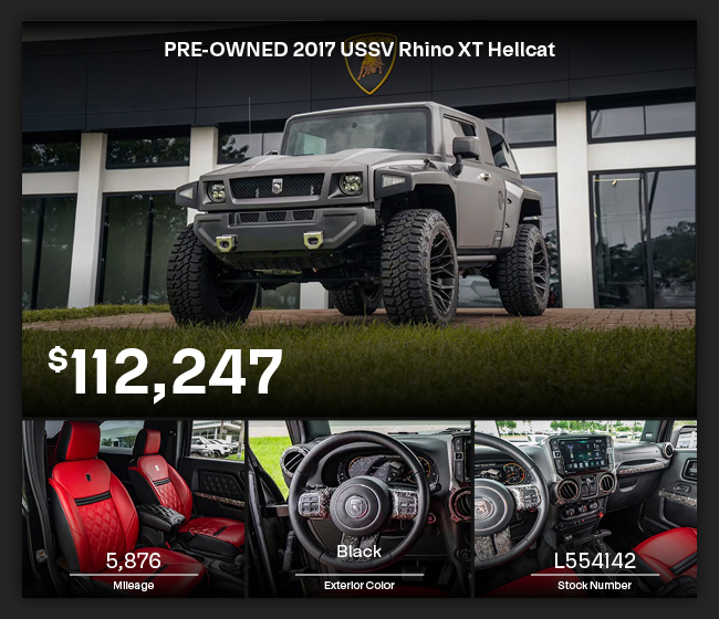 PRE-OWNED 2017 USSV Rhino XT Hellcat