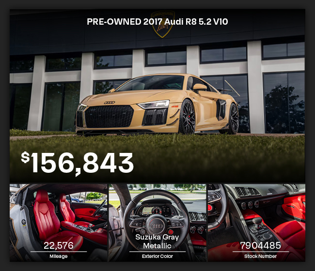 PRE-OWNED	2017 Audi R8 5.2 V10