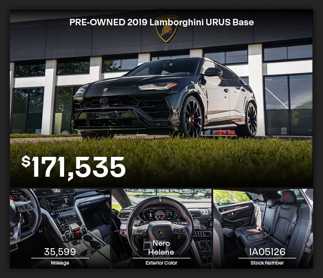 PRE-OWNED	2019 Lamborghini URUS Base