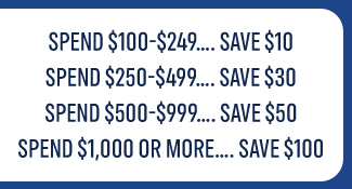 Spend and save service special offer