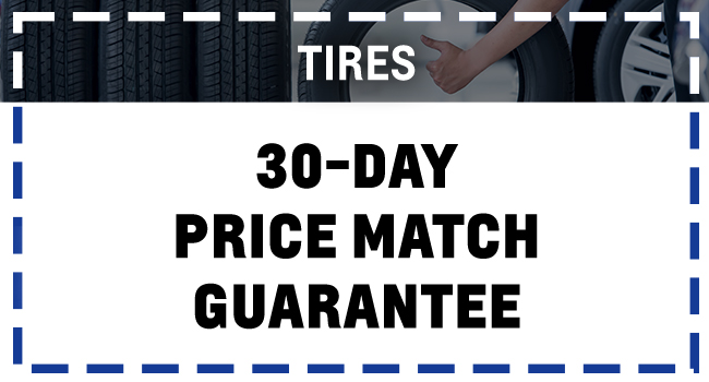 30 day price match guarantee on tires