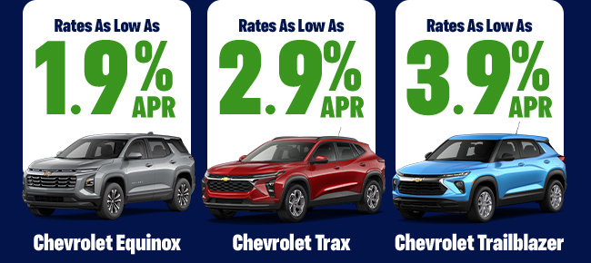 Equinox, Trax and Traiblazer special offers at Lupent Chevrolet
