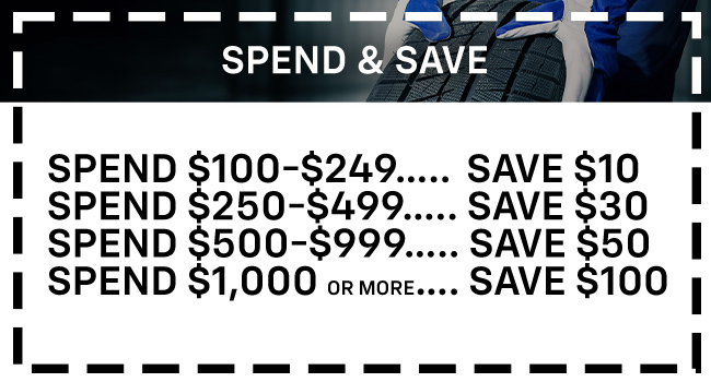 Tires- buy 3 get the 4th for $1 offer