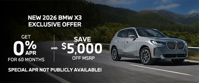 New 2026 BMW X3 Exclusive offer