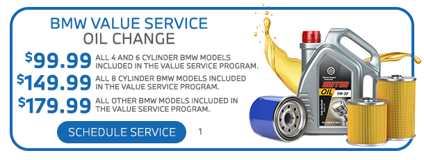 BMW VALUE SERVICE OIL CHANGE offer