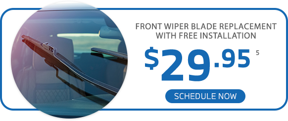 Front wiper blade replacment with free installation offer
