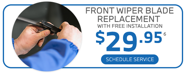 Front wiper blade replacement with free installation service offer