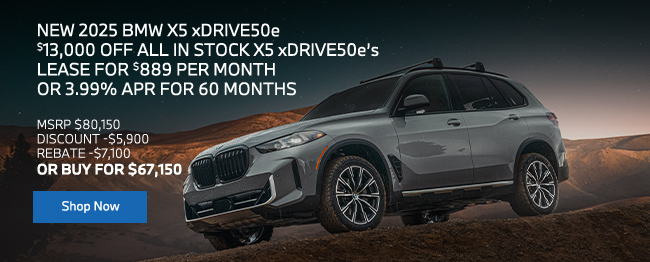 2025 BMW X5 xDrive50 offer