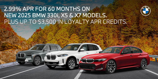 APR special on new BMW X1 X3 X5 and X7 models