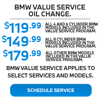 BMW Value service oil change offer